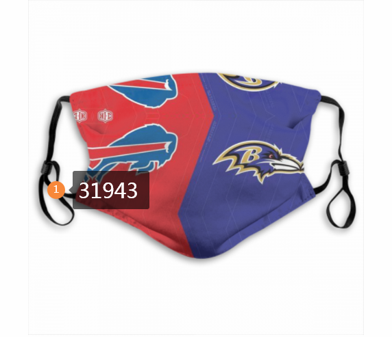 NFL Buffalo Bills 82020 Dust mask with filter->nfl dust mask->Sports Accessory